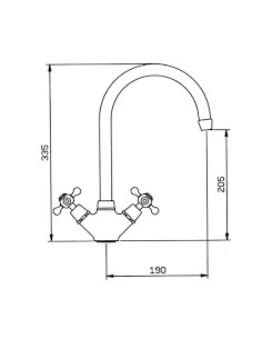 Clearwater Cottage Crosshead Brushed Kitchen Tap WRAS Low Pressure 0.2 COTN 2