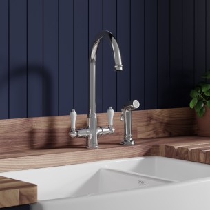 Clearwater Elegance Handspray Chrome Kitchen Tap + Pull Out WRAS ELR20CP 2
