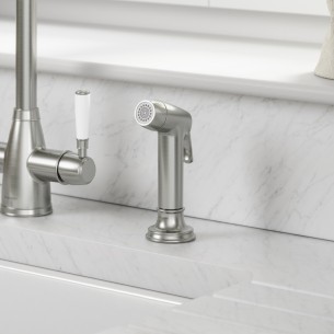 Clearwater Elegance Handspray Brushed Kitchen Tap + Pull Out WRAS ELR20BN 2