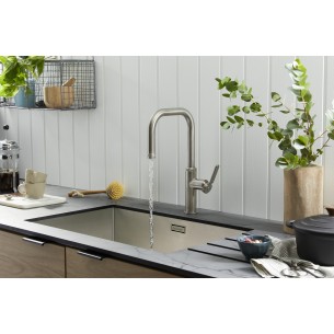 Clearwater Pioneer Brushed Nickel Tap Kitchen Single Lever 360° WRAS PIL20BN 2