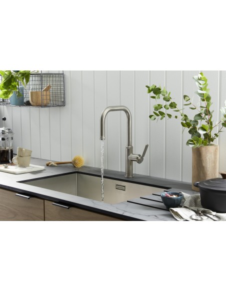 Clearwater Pioneer Brushed Nickel Tap Kitchen Single Lever 360° WRAS PIL20BN