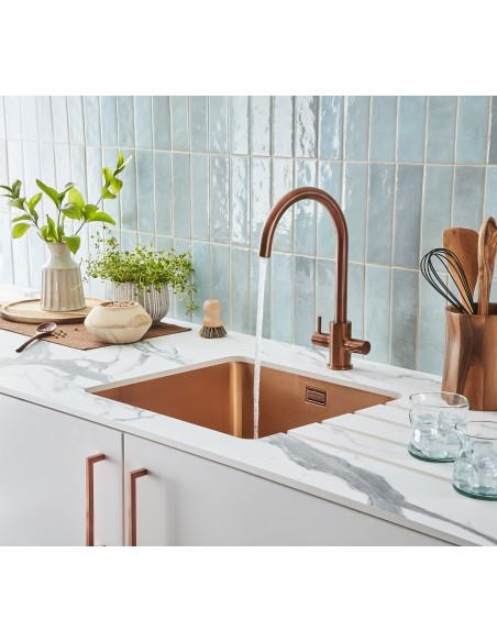 Clearwater Salsa Copper SA35RC 1.0 Bowl Kitchen Sink Under / Inset PVD