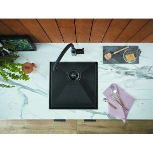 Clearwater Volta Black VL400BL Matt Kitchen Sink 1mm PVD Inset Under