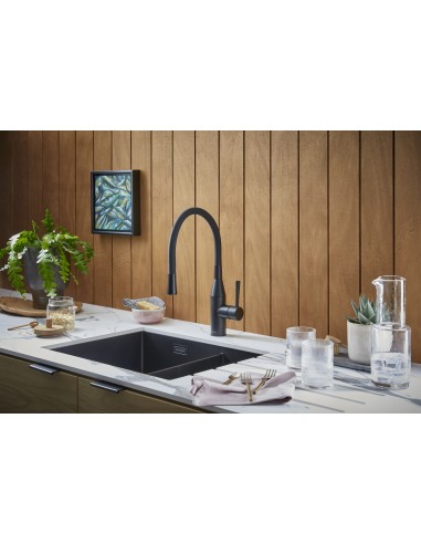 Clearwater Volta VL53LBL Black PVD 1.5 Kitchen Sink Under Inset