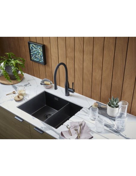Clearwater Volta VL53LBL Black PVD 1.5 Kitchen Sink Under Inset