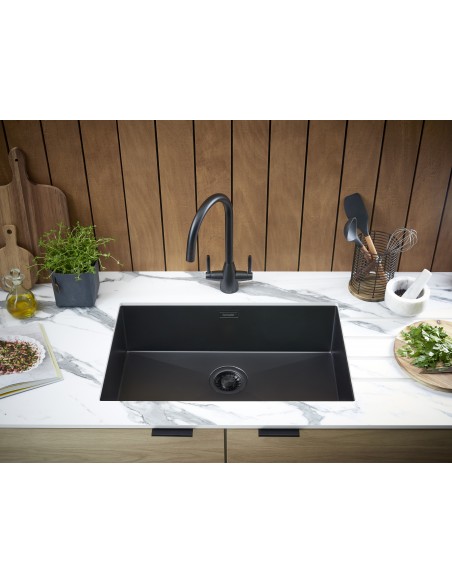 Clearwater Volta VL650BL Black Kitchen Sink Inset / Undermount PVD