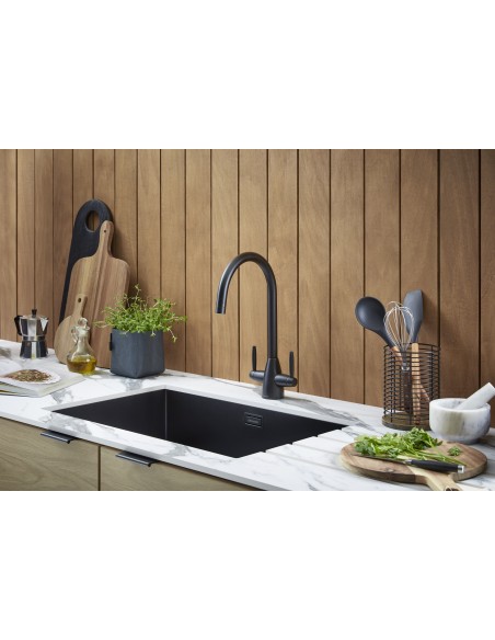 Clearwater Volta VL650BL Black Kitchen Sink Inset / Undermount PVD