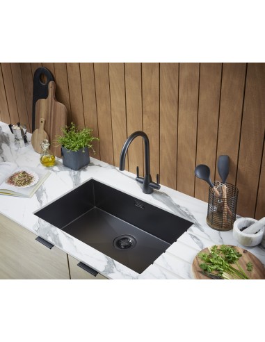 Clearwater Volta VL650BL Black Kitchen Sink Inset / Undermount PVD