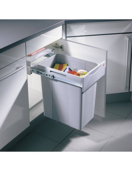 400mm Easy Cargo Bin Waste Kitchen 40L Hinged Door Base Mount