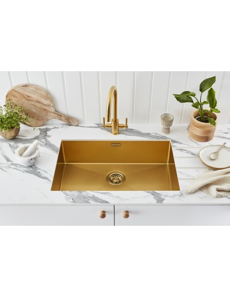 Clearwater Volta VL650DBB Brass Kitchen Sink Undermount Or Inset PVD VL650DBB