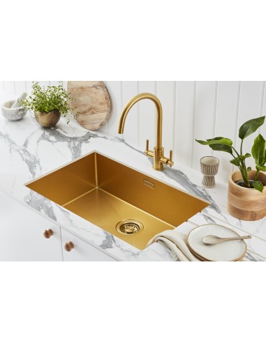Clearwater Volta VL650DBB Brass Kitchen Sink Undermount Or Inset PVD VL650DBB