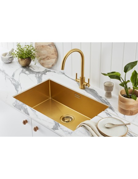 Clearwater Volta VL650DBB Brass Kitchen Sink Undermount Or Inset PVD VL650DBB