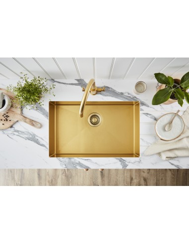 Clearwater Volta VL650DBB Brass Kitchen Sink Undermount Or Inset PVD VL650DBB