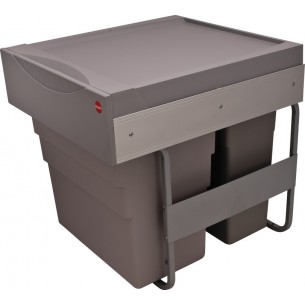 500mm Easy Cargo Waste Bin Hailo 49L Hinged Door Double Containers 50270522 Hailo 3668501 2