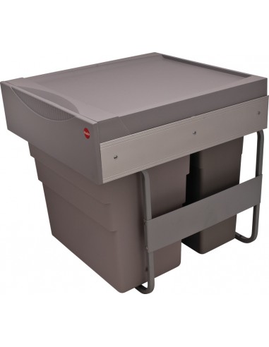 500mm Easy Cargo Waste Bin Hailo 49L Hinged Door Double Containers 50270522 Hailo 3668501