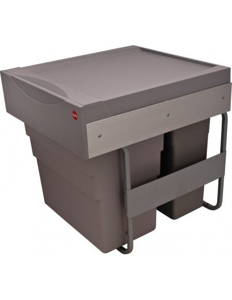 500mm Easy Cargo Waste Bin Hailo 49L Hinged Door Double Containers 50270522 Hailo 3668501