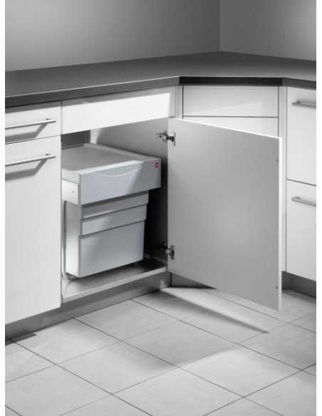 500mm Easy Cargo Waste Bin Hailo 49L Hinged Door Double Containers 50270522 Hailo 3668501