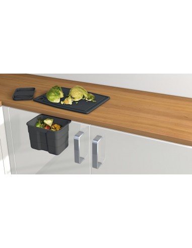 300mm Ninka ECO-Base Waste Bin 46.2L Blum Legrabox Drawer Black ECO46B