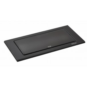 EVOline Backflip Black Glass Matt Kitchen UK Sockets C type USB Charger 1592 7102 0000