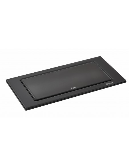 EVOline Backflip Black Glass Matt Kitchen UK Sockets C type USB Charger 1592 7102 0000