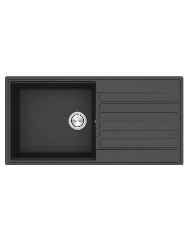 Clearwater Kameo Smart Jet Black Kitchen Sink 1.0 Granite Quarex KAMD100LJT