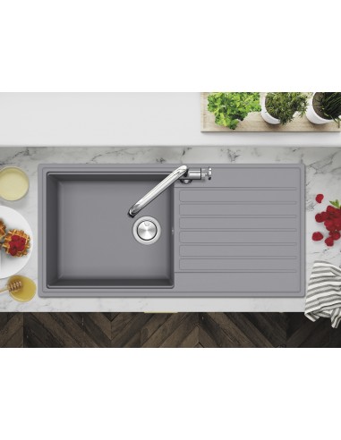 Clearwater Kameo Smart Kitchen Sink Steel 1.0 Granite Quarex 1000x500 KAMD100LST