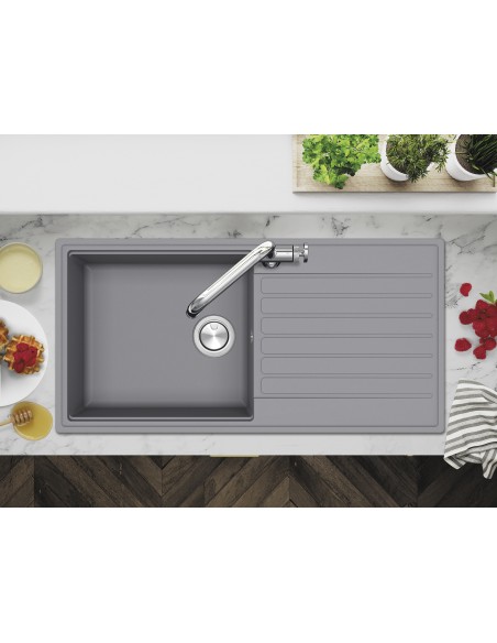 Clearwater Kameo Smart Kitchen Sink Steel 1.0 Granite Quarex 1000x500 KAMD100LST