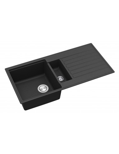 Clearwater Kameo Smart Jet Black Kitchen Sink 1.5 Granite Quarex KAMD150LJT