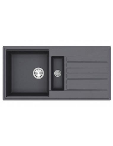 Clearwater Kameo Smart Slate Sink Kitchen 1.5 Granite Quarex 1000x500 KAMD150LSL