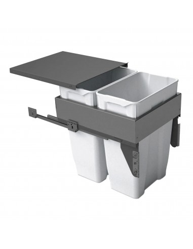450mm Sige Kitchen Waste Bin 60L Soft Closing Double 30L Containers i520-012D