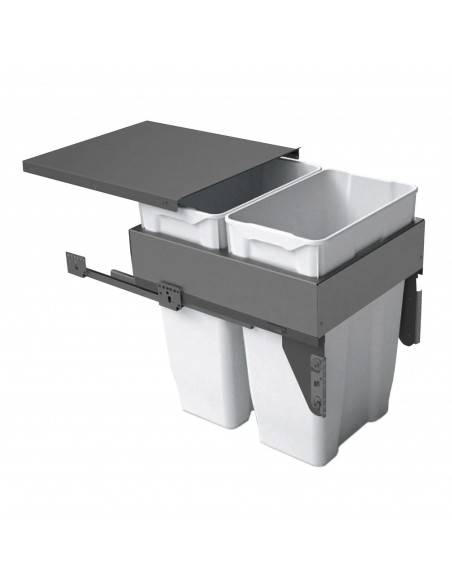 450mm Sige Kitchen Waste Bin 60L Soft Closing Double 30L Containers i520-012D