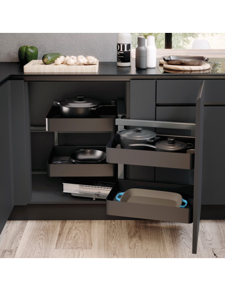 800mm VS Cor Fold Planero Lava Kitchen Swing Out Corner Storage 54813384/5