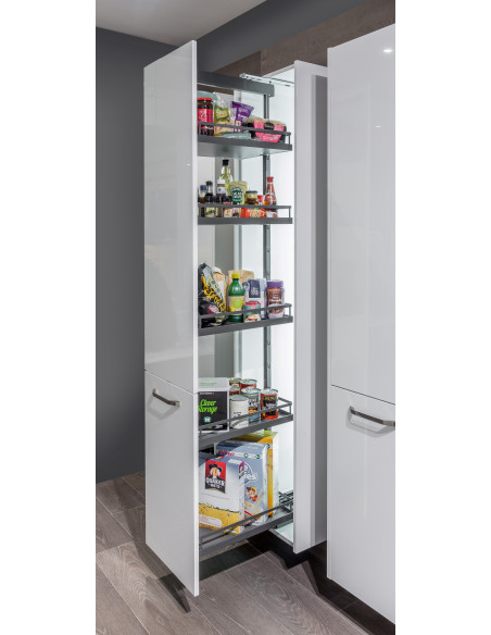 300mm Kessebohmer Studio Larder Kitchen Pull Out Anthracite Dispensa KSSALF300FEA