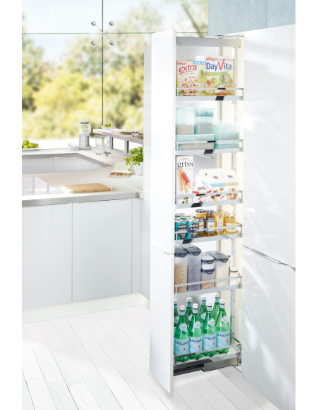 400mm Kessebohmer Kitchen Larder Tall Pull Out Style Dispensa KASLF400FESC