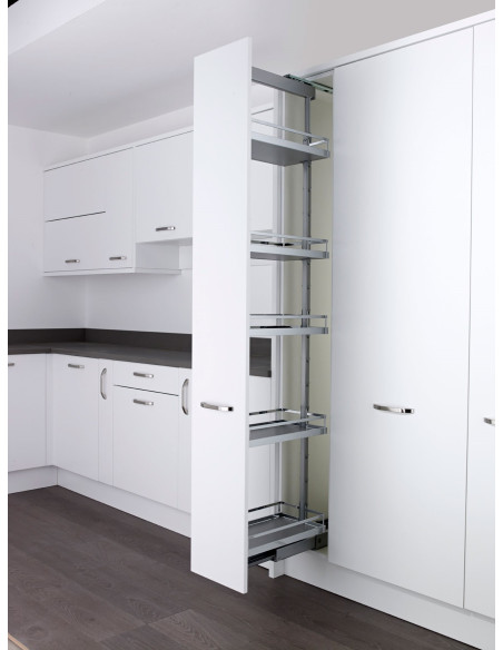 500mm Kessebohmer Style Larder Solid Kitchen Tall Pull Out Dispensa KASLF500FESC