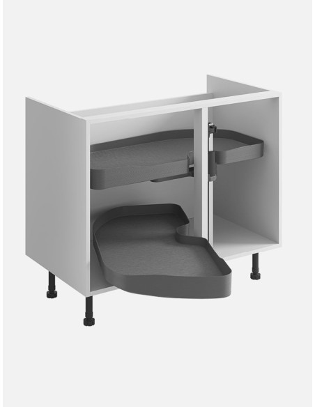 Ninka Trigon Kitchen Corner Carousel LH 1000mm Storage Anthracite TL.50.01.G