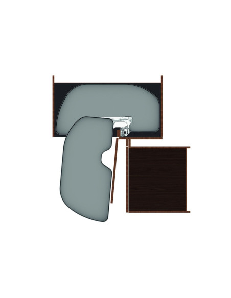 Ninka Trigon Kitchen Corner Carousel LH 900mm Storage Basalt Grey TL.45.01.G