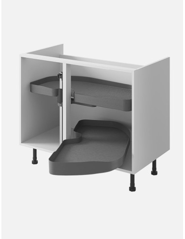 Ninka Trigon Kitchen Corner Carousel RH 1000mm Storage Anthracite TR.50.01.G