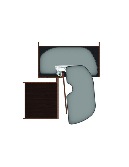 Ninka Trigon Kitchen Corner Carousel RH 1000mm Storage Anthracite TR.50.01.G