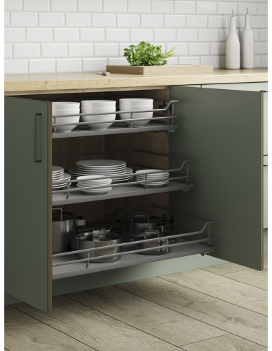 1000mm Internal Drawers X5 Tall Kitchen Storage Kit Mat Anthracite IP4IP1000KIT