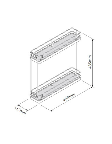 150mm Kitchen Base Anthracite Mat Kitchen Pull Out Storage Innostor IP4B150