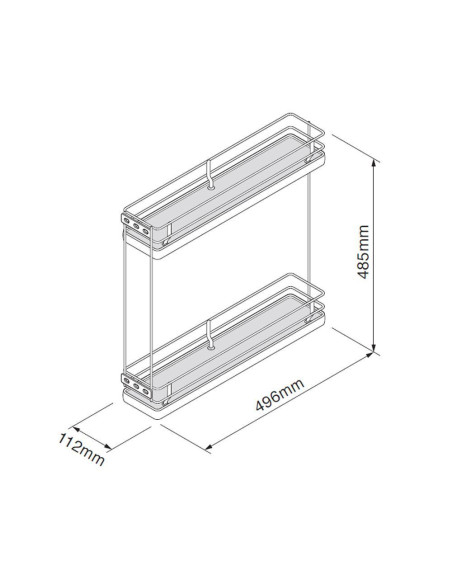 150mm Kitchen Base Anthracite Mat Kitchen Pull Out Storage Innostor IP4B150