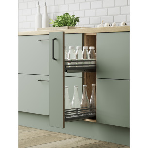 150mm Kitchen Base Anthracite Mat Kitchen Pull Out Storage Innostor IP4B150