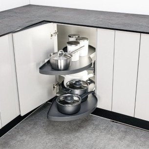 400mm Kessebohmer Moveboard Corner Kitchen Storage Anthracite Swing KMB400ANTH RH