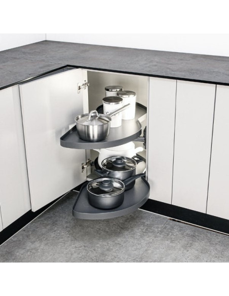 400mm Kessebohmer Moveboard Corner Kitchen Storage Anthracite Swing KMB400ANTH RH