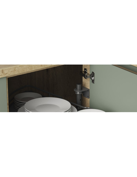 900mm 1/2 Corner Carousel Kitchen Storage Independent Shelves IP4CC290