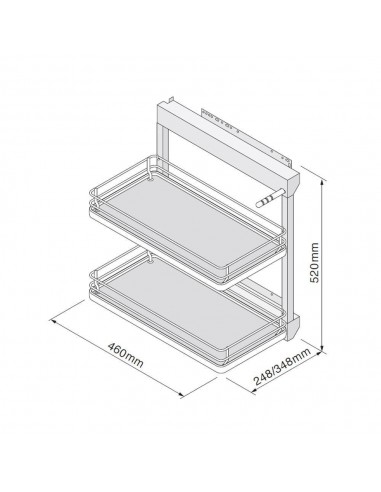 400mm Pull Out Base Kitchen Storage Soft Closing Innostor Handed