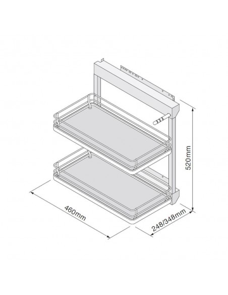 400mm Pull Out Base Kitchen Storage Soft Closing Innostor Handed
