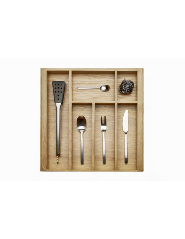 500mm Oak Cutlery Tray Insert Kitchen Storage 423mm Depth European 562-0233