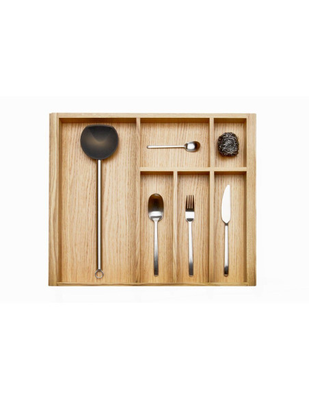 600mm Oak Cutlery Tray Insert Kitchen Storage 423mm Depth European 562-0234